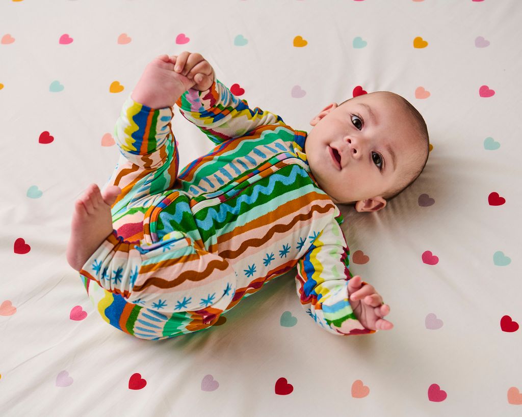 Kip and Co Organic Long Sleeve Zip Romper - Beach Patterns