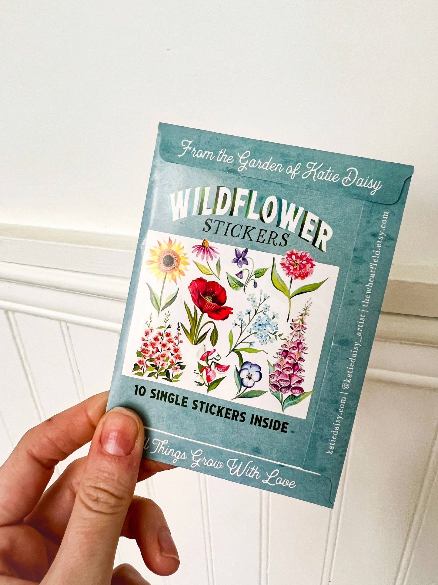 Katie Daisy ‘Wildflower’ Sticker Pack - Set of 10 Matte Stickers