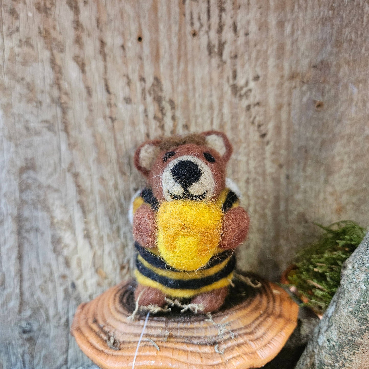 Handmade Felt Howie Honey Bee Bear Hanging  Decoration