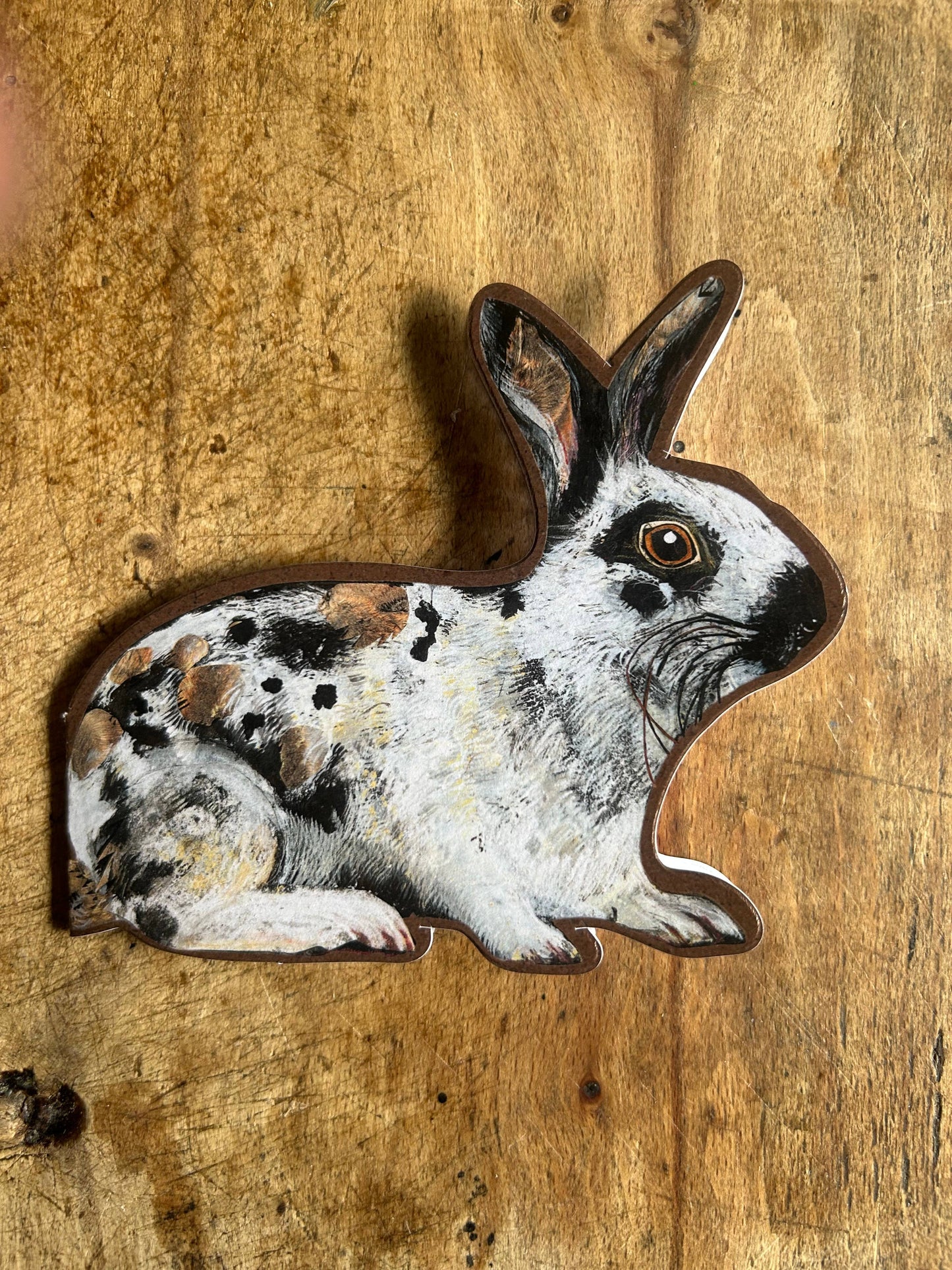 Nibbles die cut blank greeting card