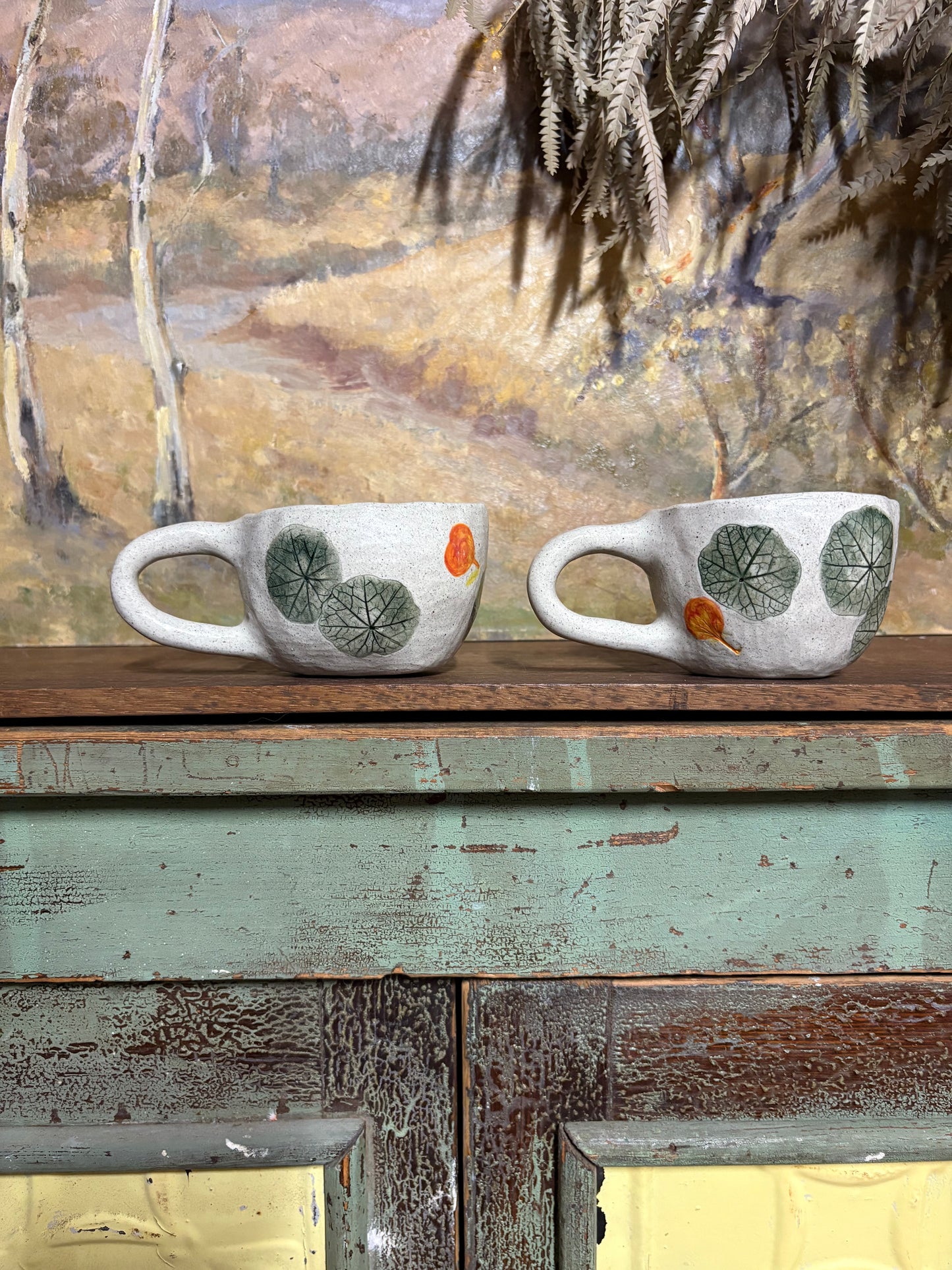 Handmade Ceramic Nasturtium Cup