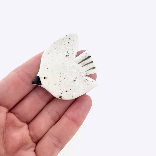 Togetherness Ceramic Brooch - Bird