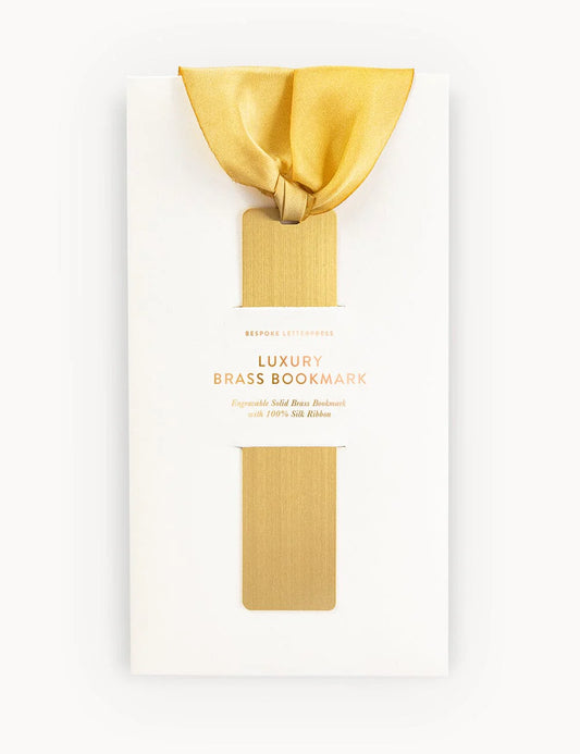 Bespoke Letterpress - Brass Bookmark Gold