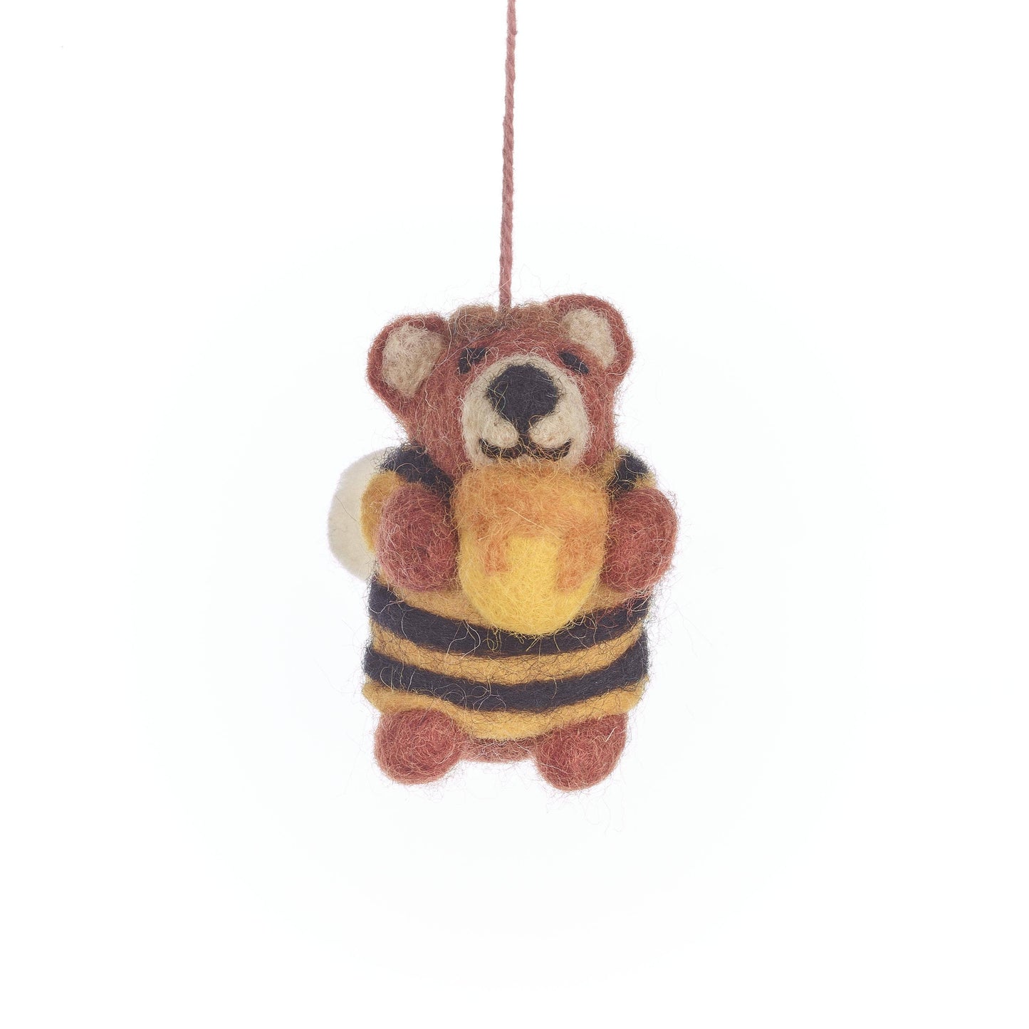 Handmade Felt Howie Honey Bee Bear Hanging  Decoration