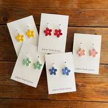 Paper Boat Press Small Flower Hanging Earrings - Blue