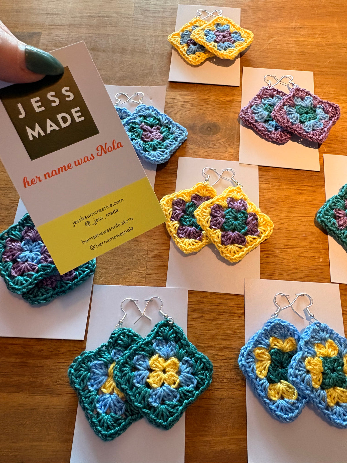 Jess Made Crochet earrings