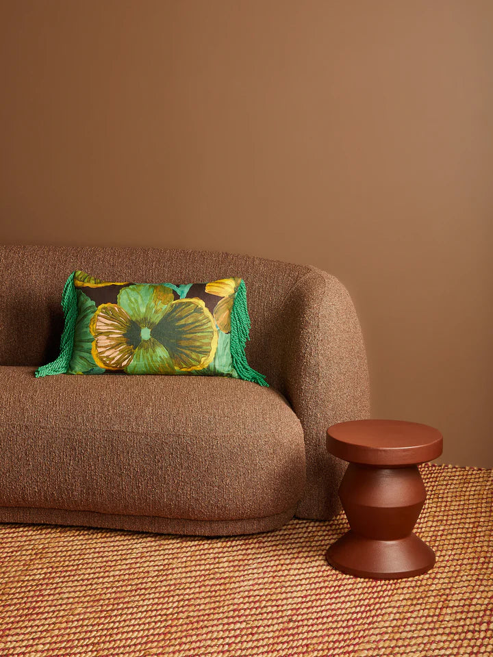 Bonnie and Neil Cushion - Wild Pansy Verde 60x40cm