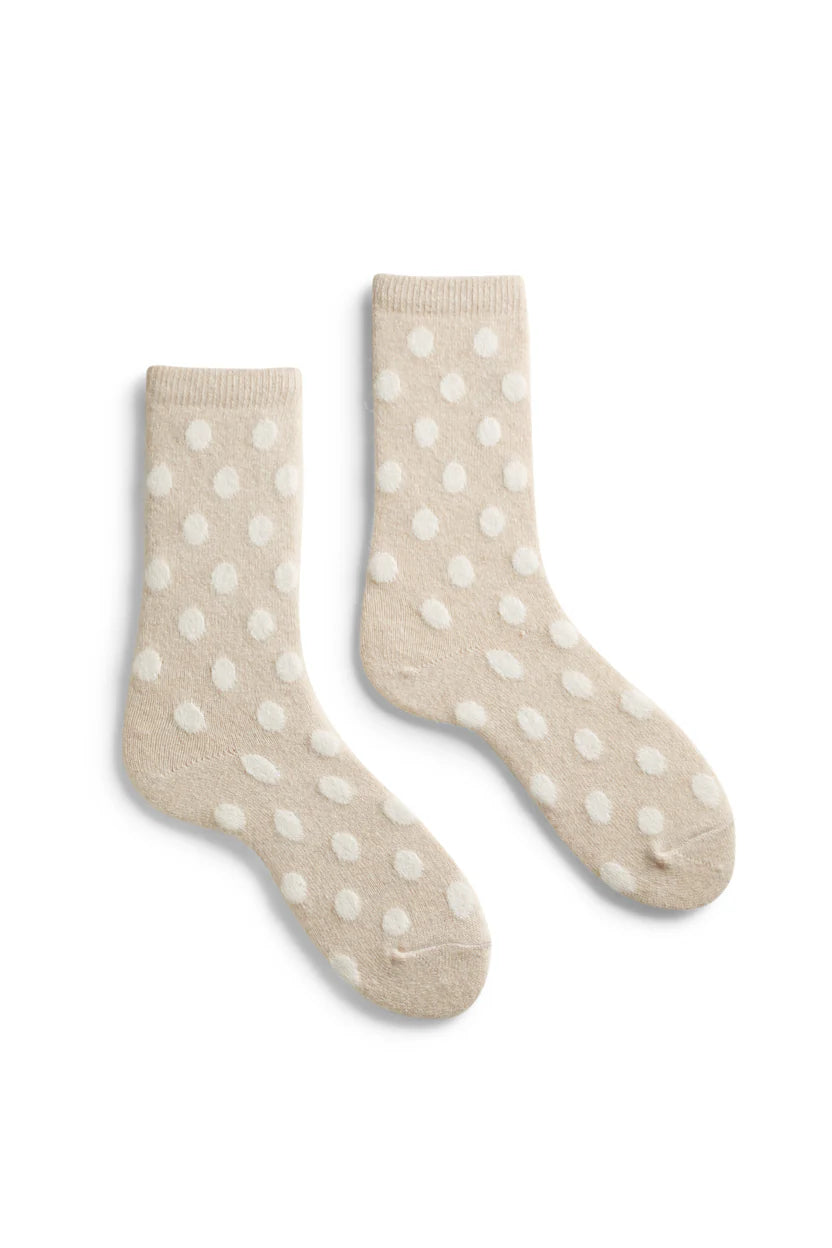 lisa b Women’s Merino Wool and Cashmere Socks - Dot