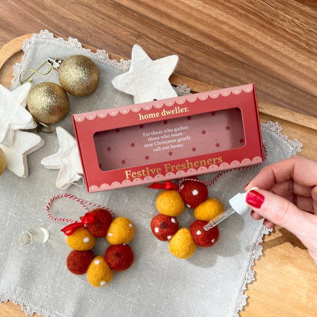 Festive Fresheners - POLKA DOTS - Reusable Scented Ornaments