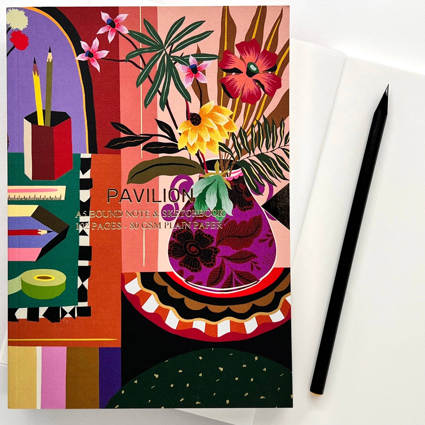 Lifestyle Botanical A5 Buckram Embossed Foiled Notebook