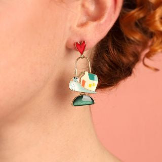 Taratata Jewellery - Sweet Home Snail Heart Stud Earrings
