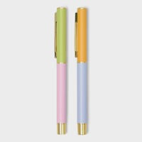 Colour Block Pens Set of Two - Lilac and Cornflower