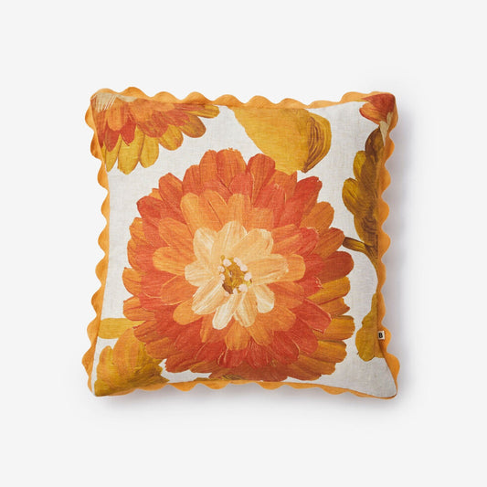 Bonnie and Neil Cushion - Dahlia Orange