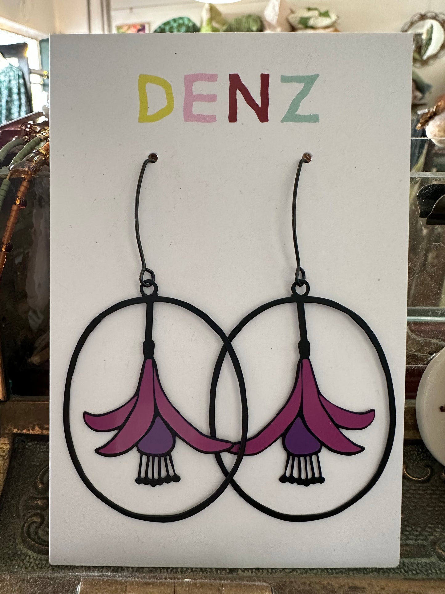 Denz earrings - Fuschia