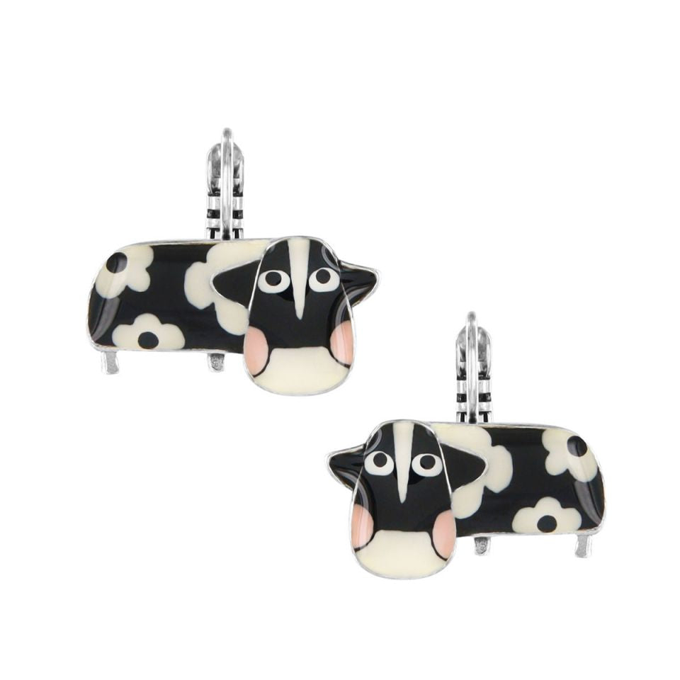 Taratata Jewellery - Daisy Cow Lever Back Earrings