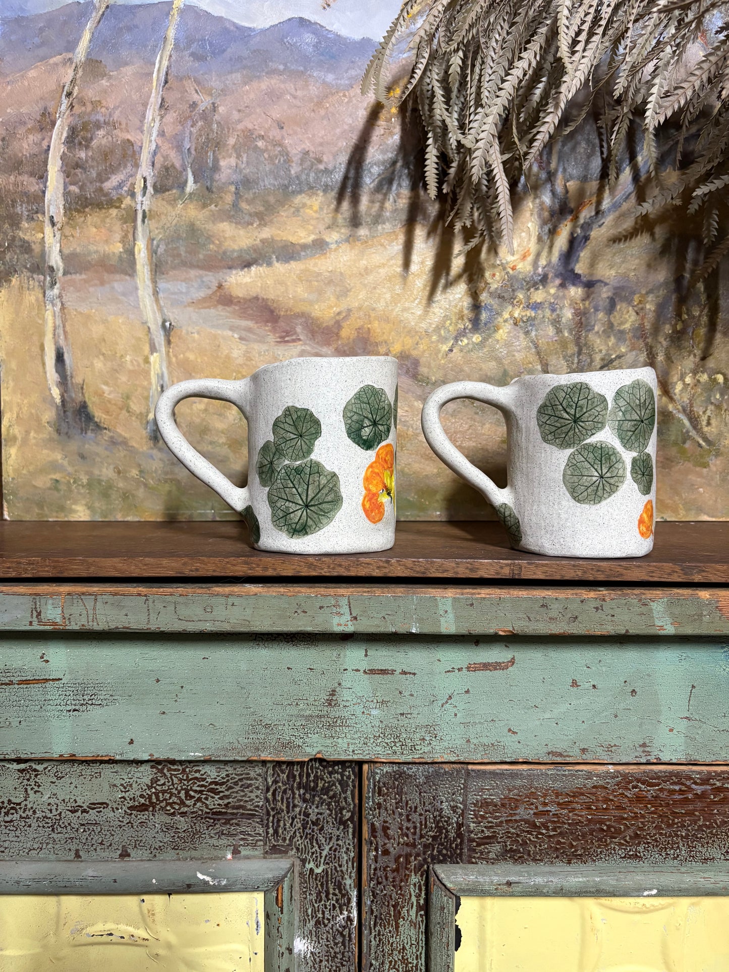 Handmade Ceramic Nasturtium Mug