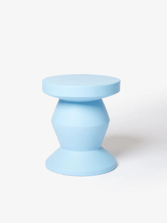 Bonnie and Neil Pedestal Side Table Soft Blue - In Store or Pick Up Only