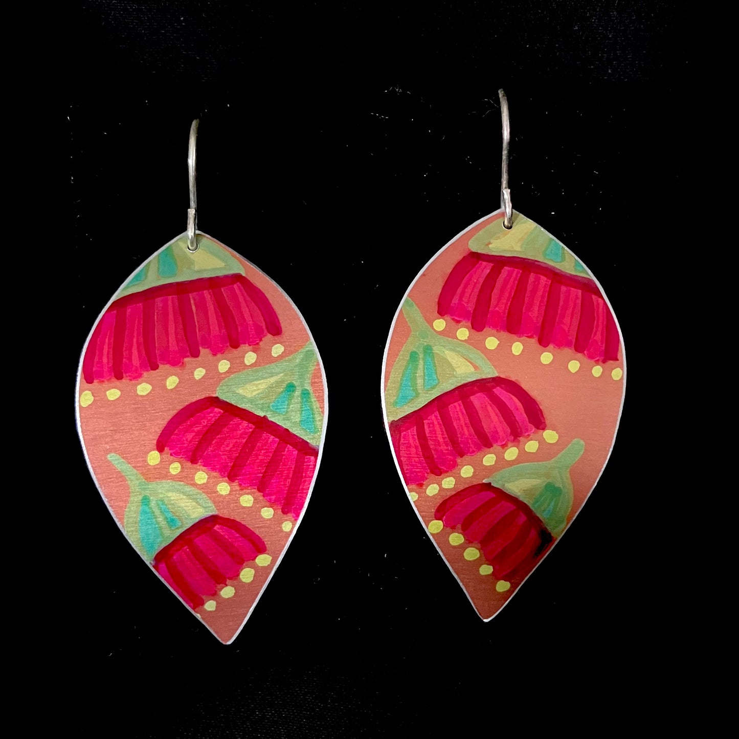 Dilkes-Hoffman Anodised Aluminium Earrings - Gum Blossom Extra Large