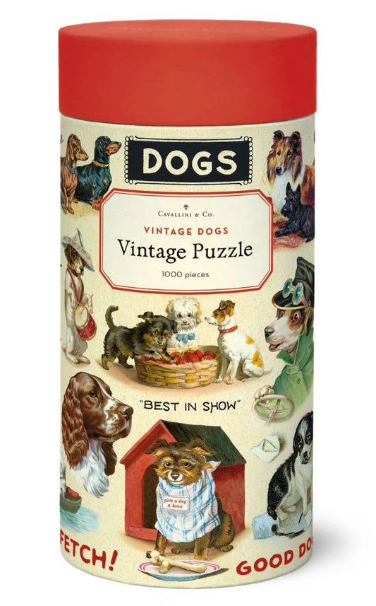 Cavallini Vintage Puzzle 1000 pieces - Vintage Dogs