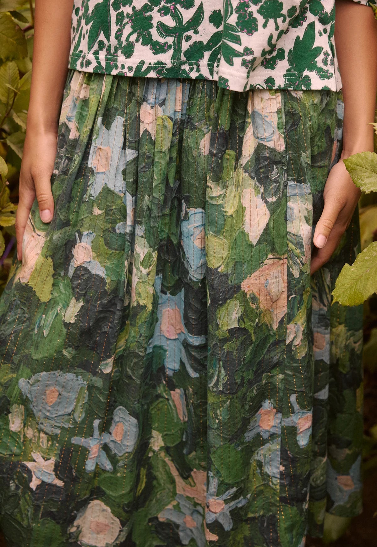 Nancybird Alma Yoke Skirt - Garden