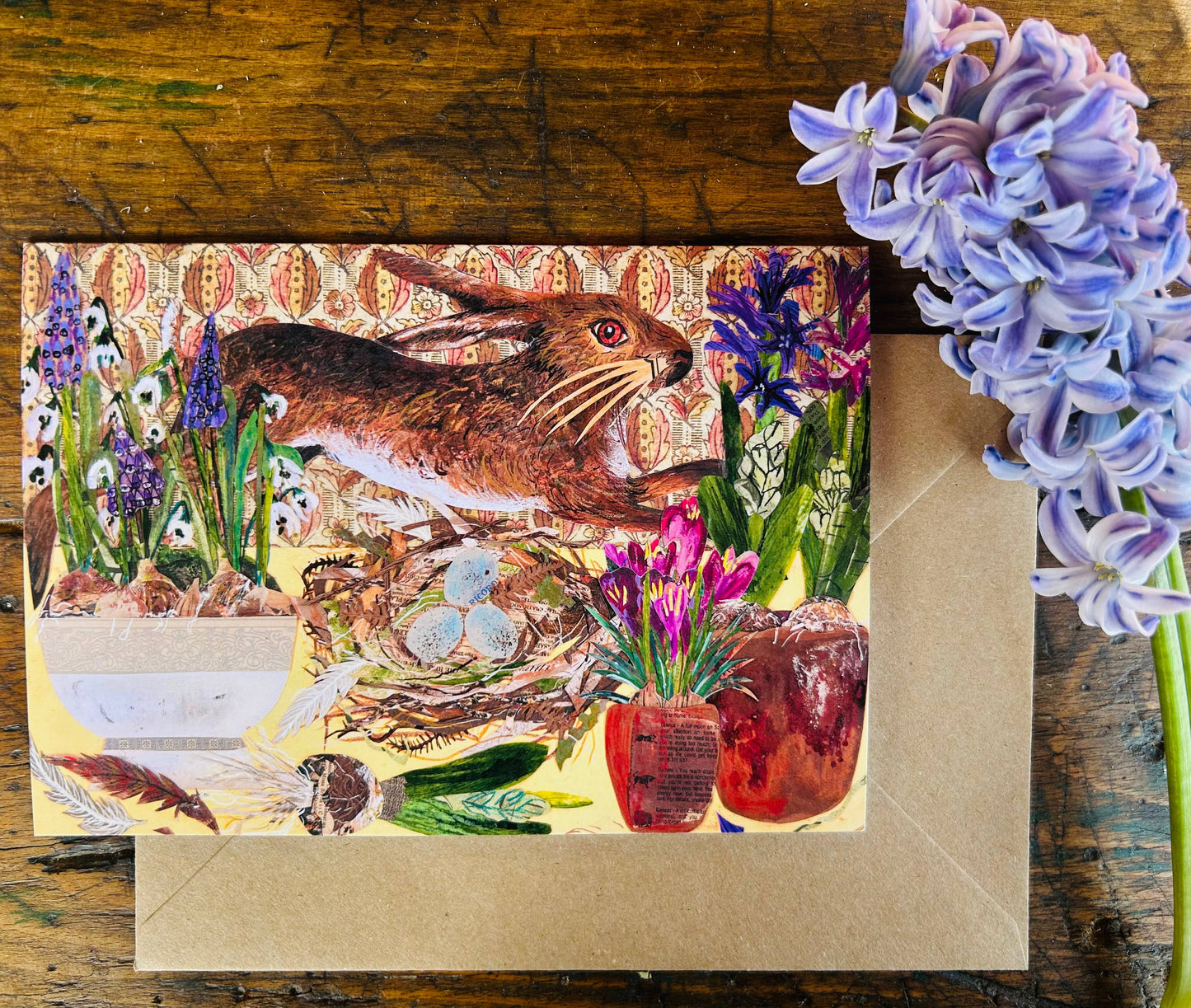A6 Spring Table blank greeting card 