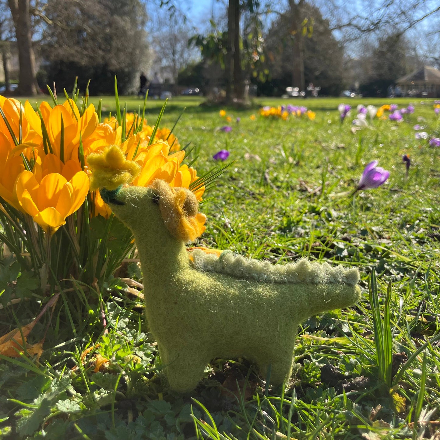 Handmade Felt Daphne Dinosaur Hanging Decoration