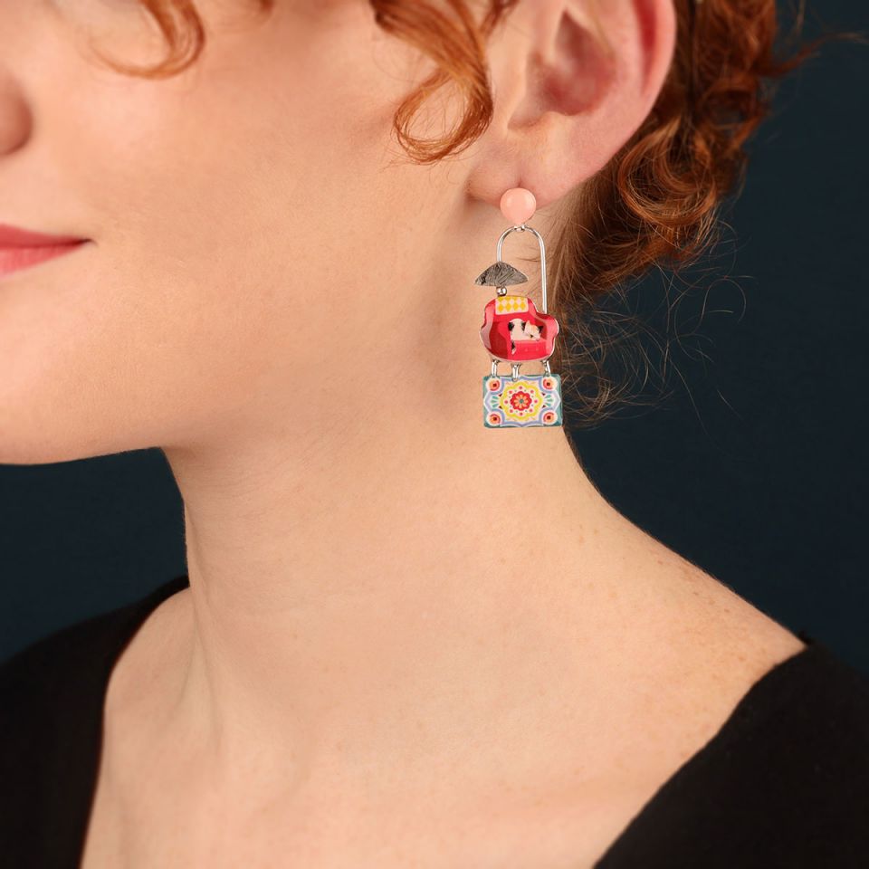 Taratata Jewellery - Chanapé Long Stud Earrings