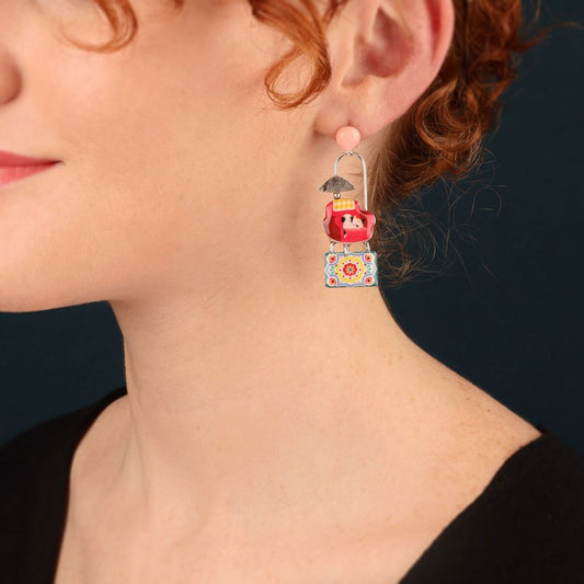 Taratata Jewellery - Chanapé Long Stud Earrings