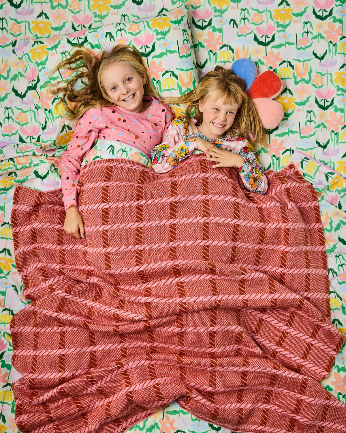 Kip and Co Creme Brulee Check Blanket