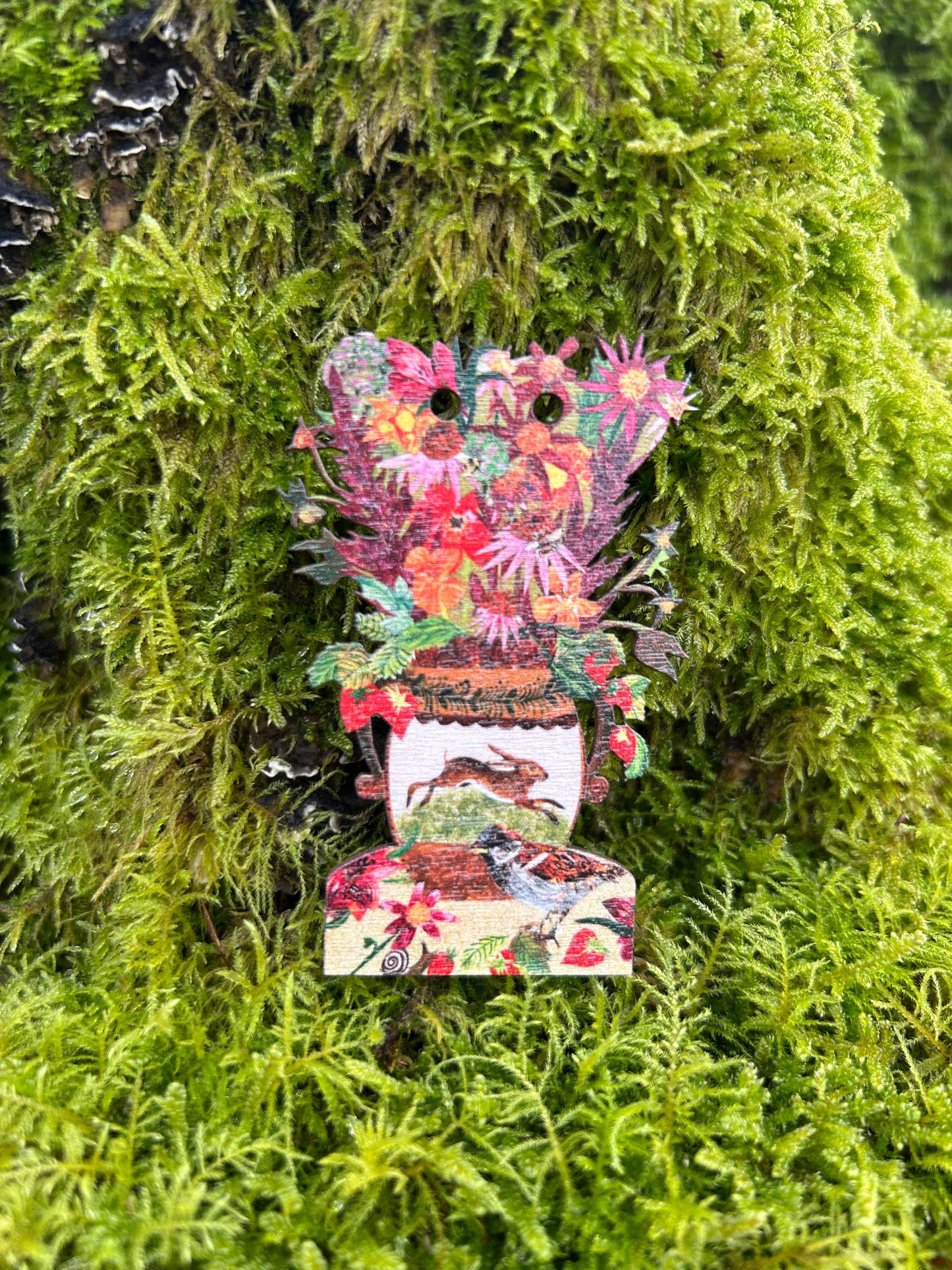 Pop out make your own floral wooden garland 