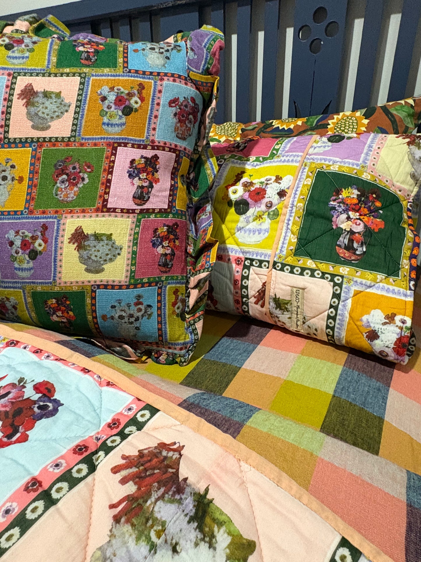 Kip and Co Fitted Sheet Florida Tartan