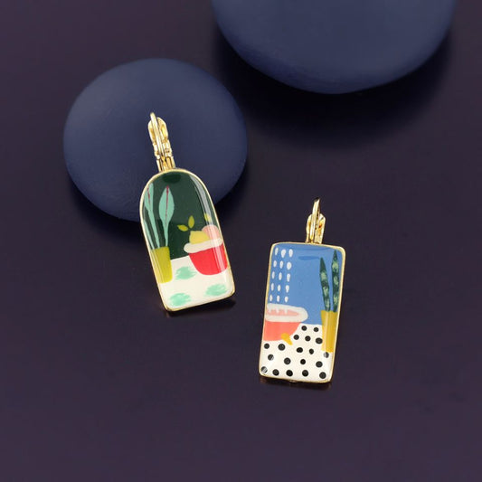 Taratata Jewellery - Curieuse Lever Back Earrings - Bath
