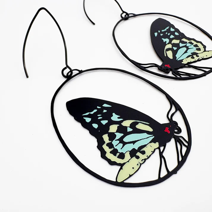 Denz earrings - Midi Butterfly Earrings - Cairns Birdwing
