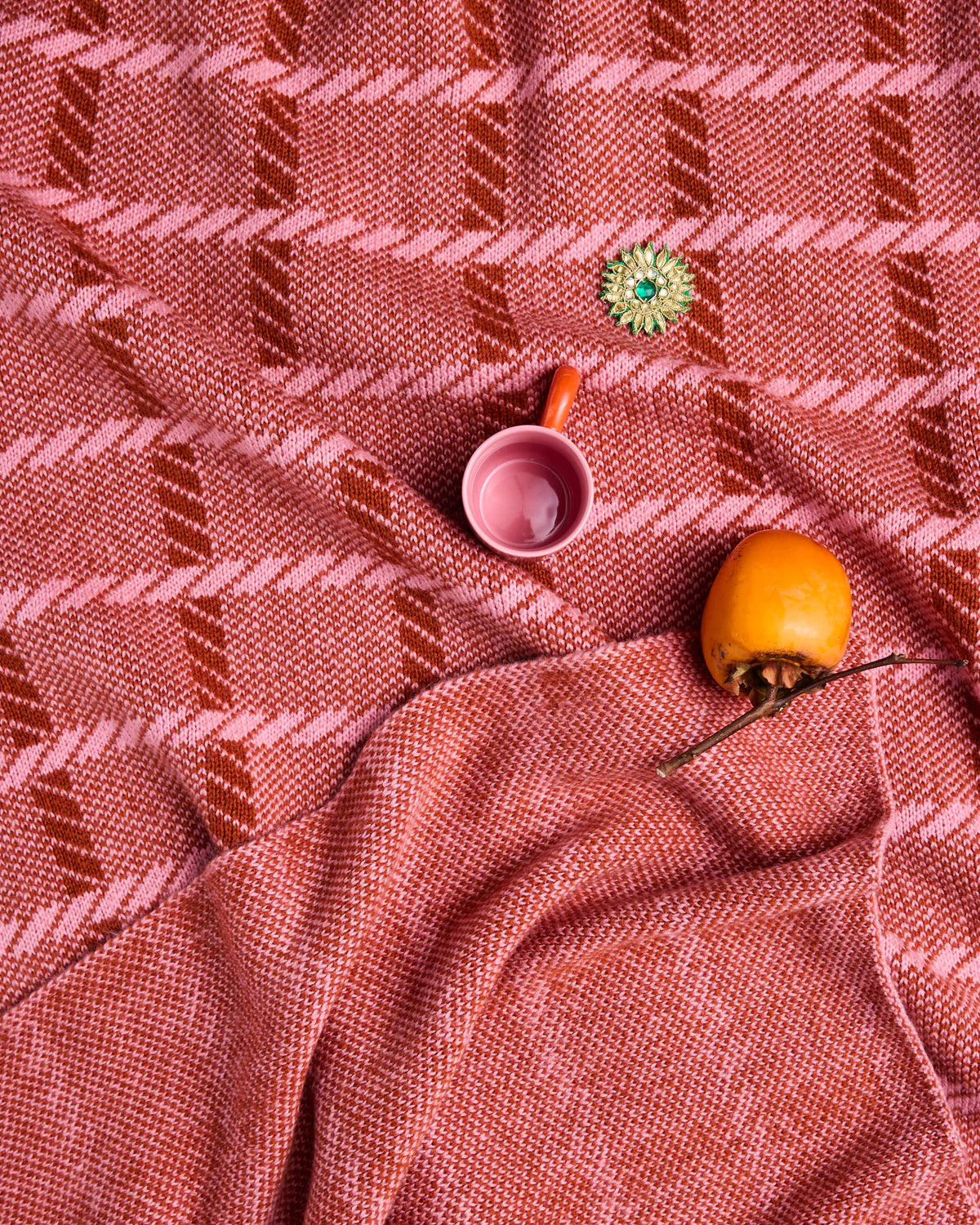 Kip and Co Creme Brulee Check Blanket