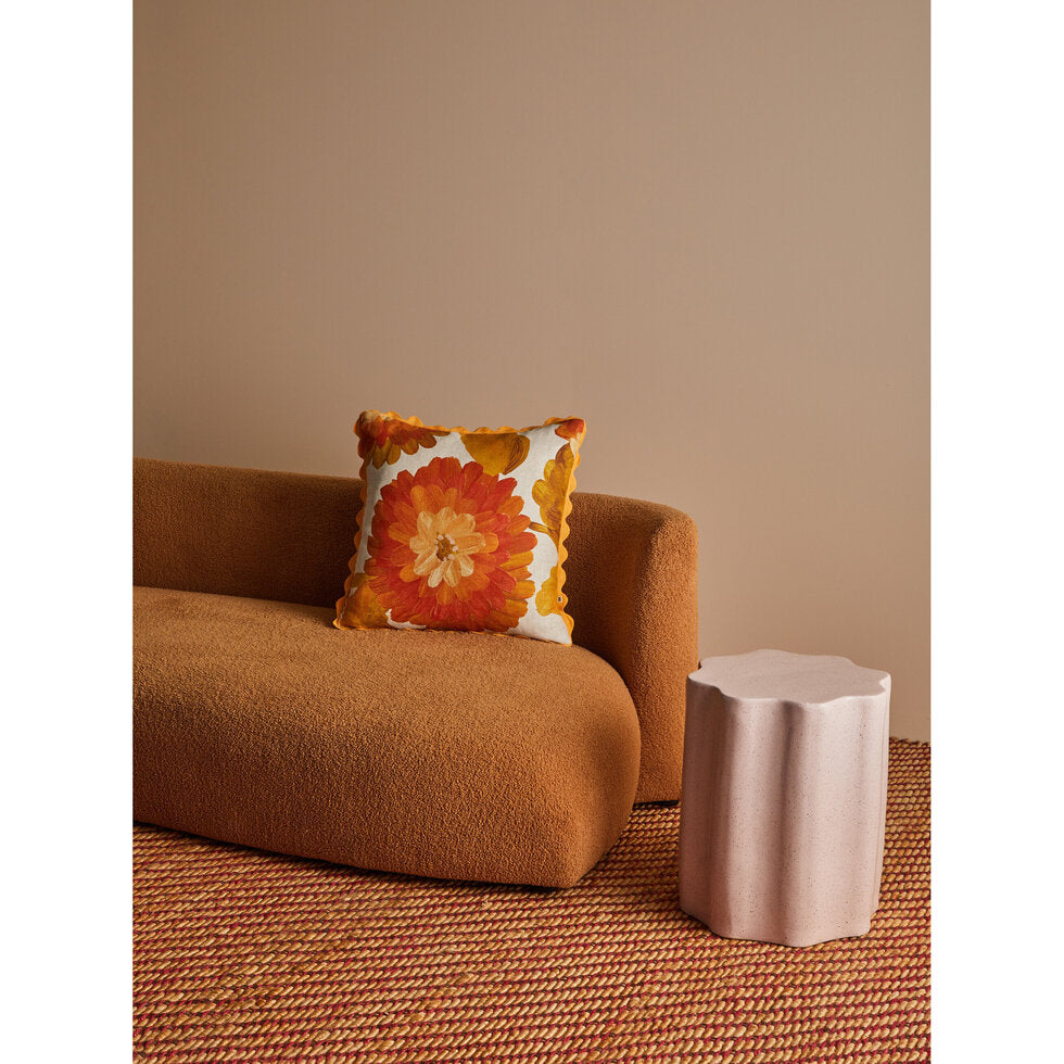 Bonnie and Neil Cushion - Dahlia Orange