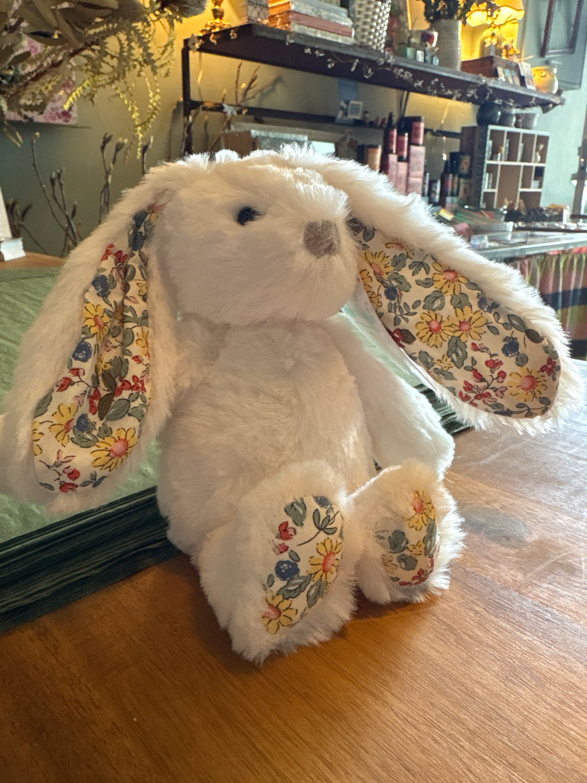 Rattle Bunny with Fabric Ears