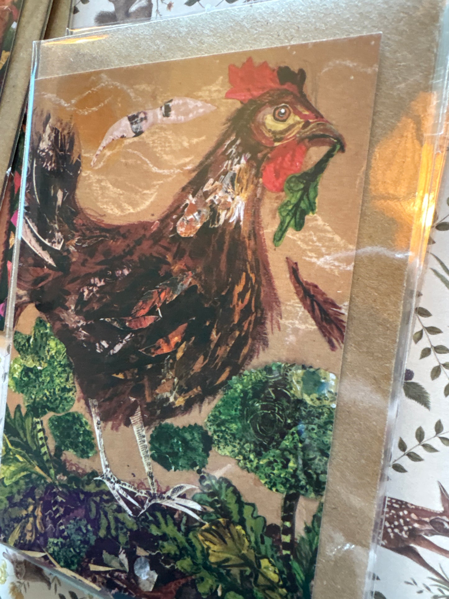 A6 Chicken blank greeting card