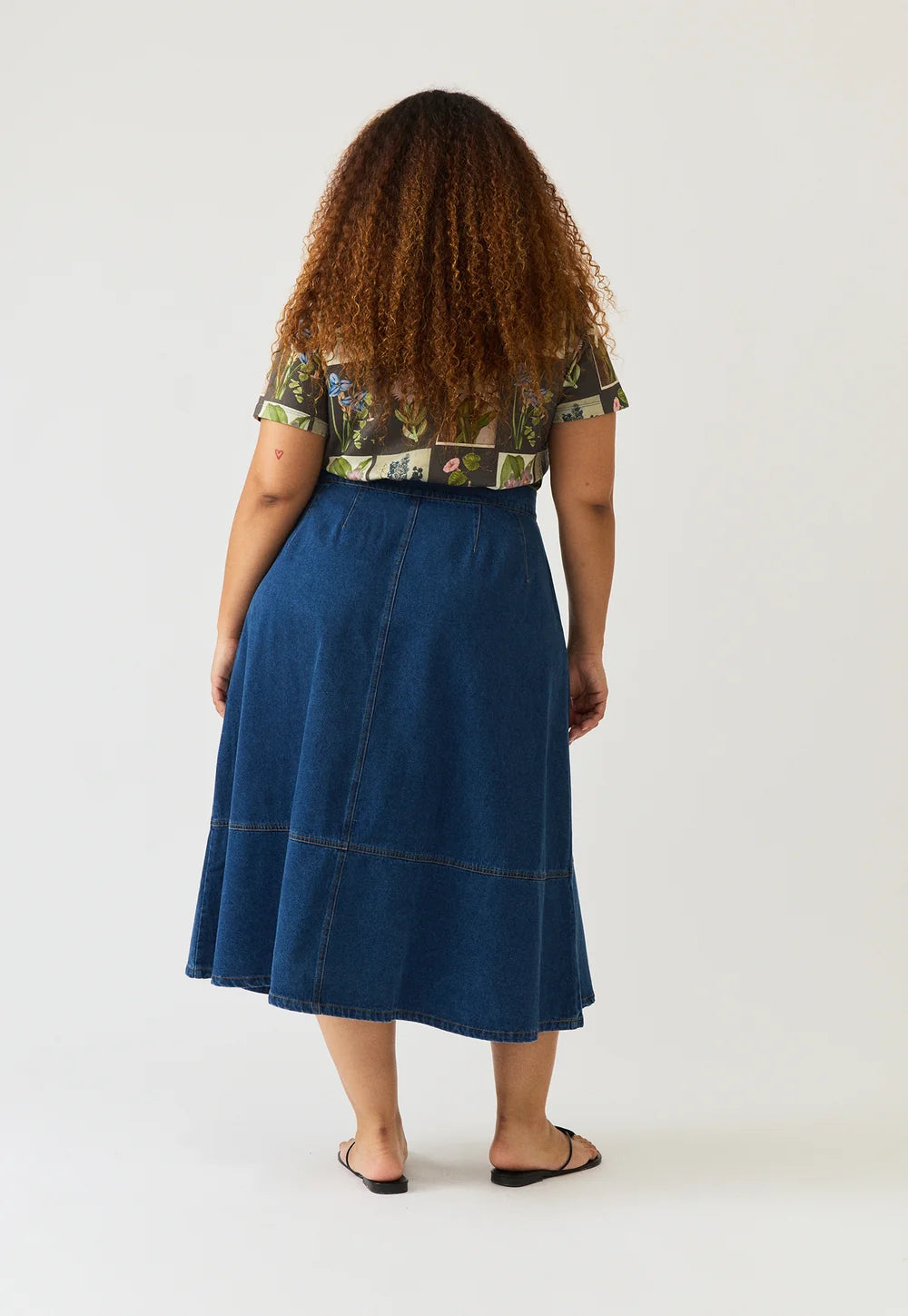 Nancybird Aries Denim Skirt - Dark Wash