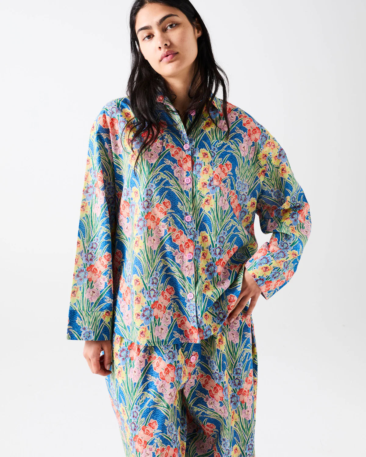 Kip and Co x Anna Spiro Gladiolus Organic Cotton Long Sleeve Pyjamas