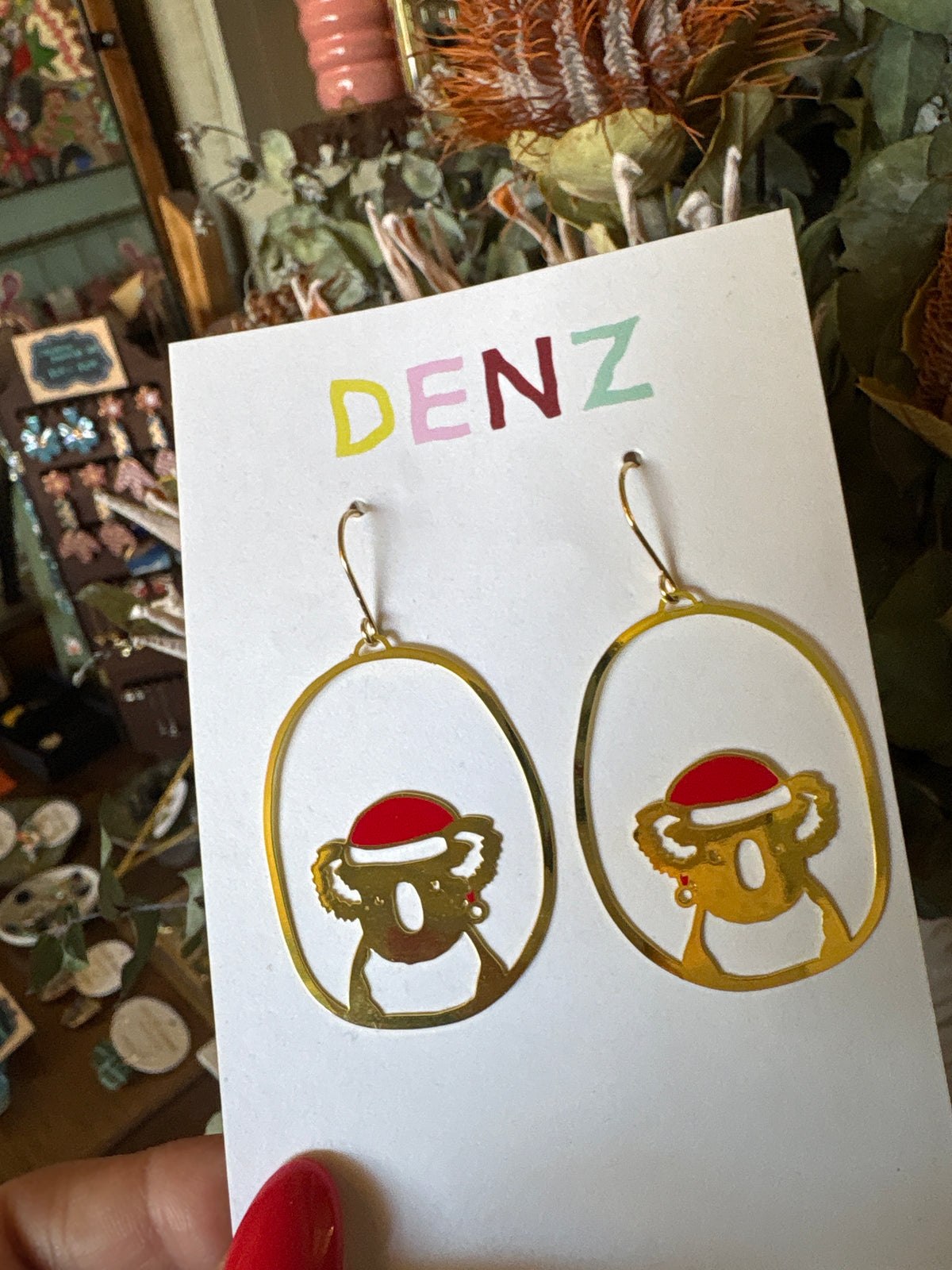 Denz earrings - Christmas Koala