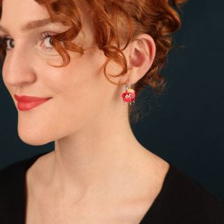 Taratata Jewellery - Chanapé Lever Back Earrings - Red