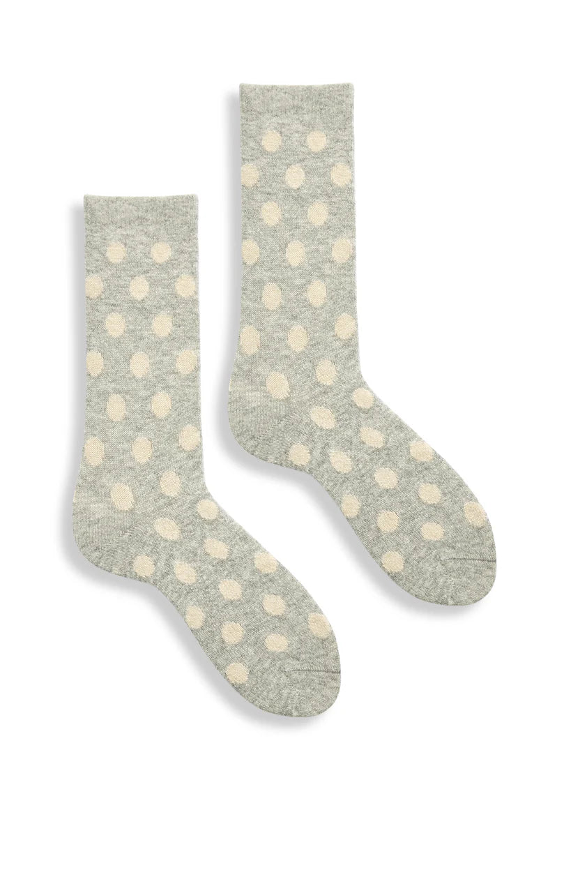 lisa b Women’s Merino Wool and Cashmere Socks - Dot