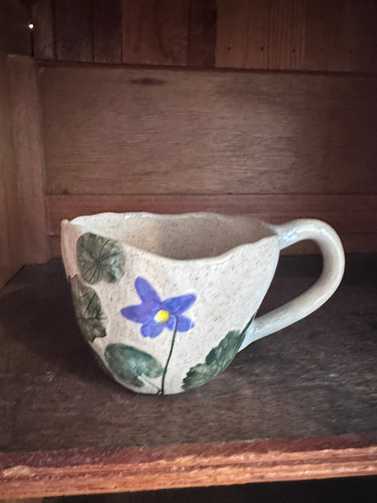 Handmade Ceramic Violet Cup