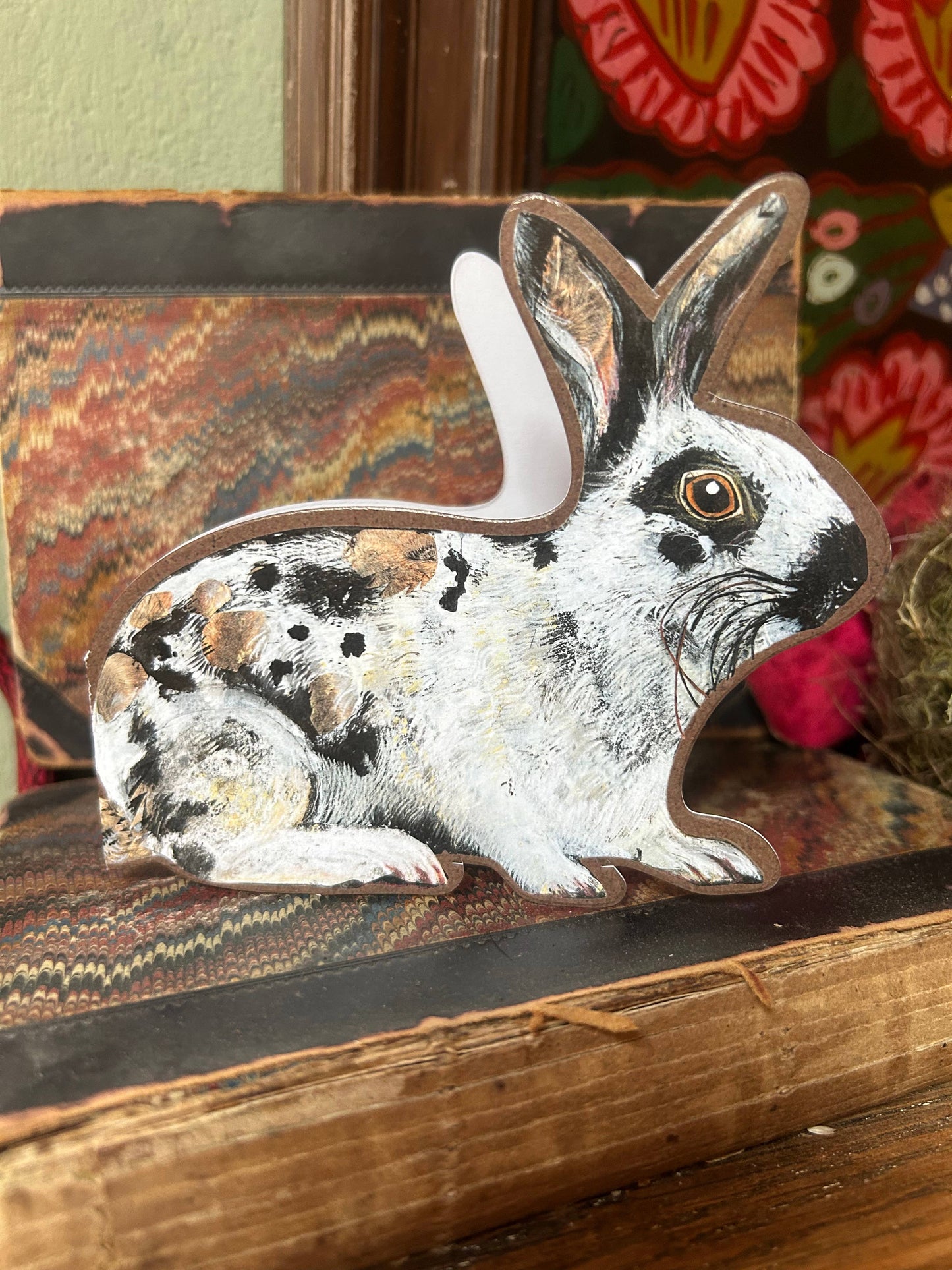 Nibbles die cut blank greeting card
