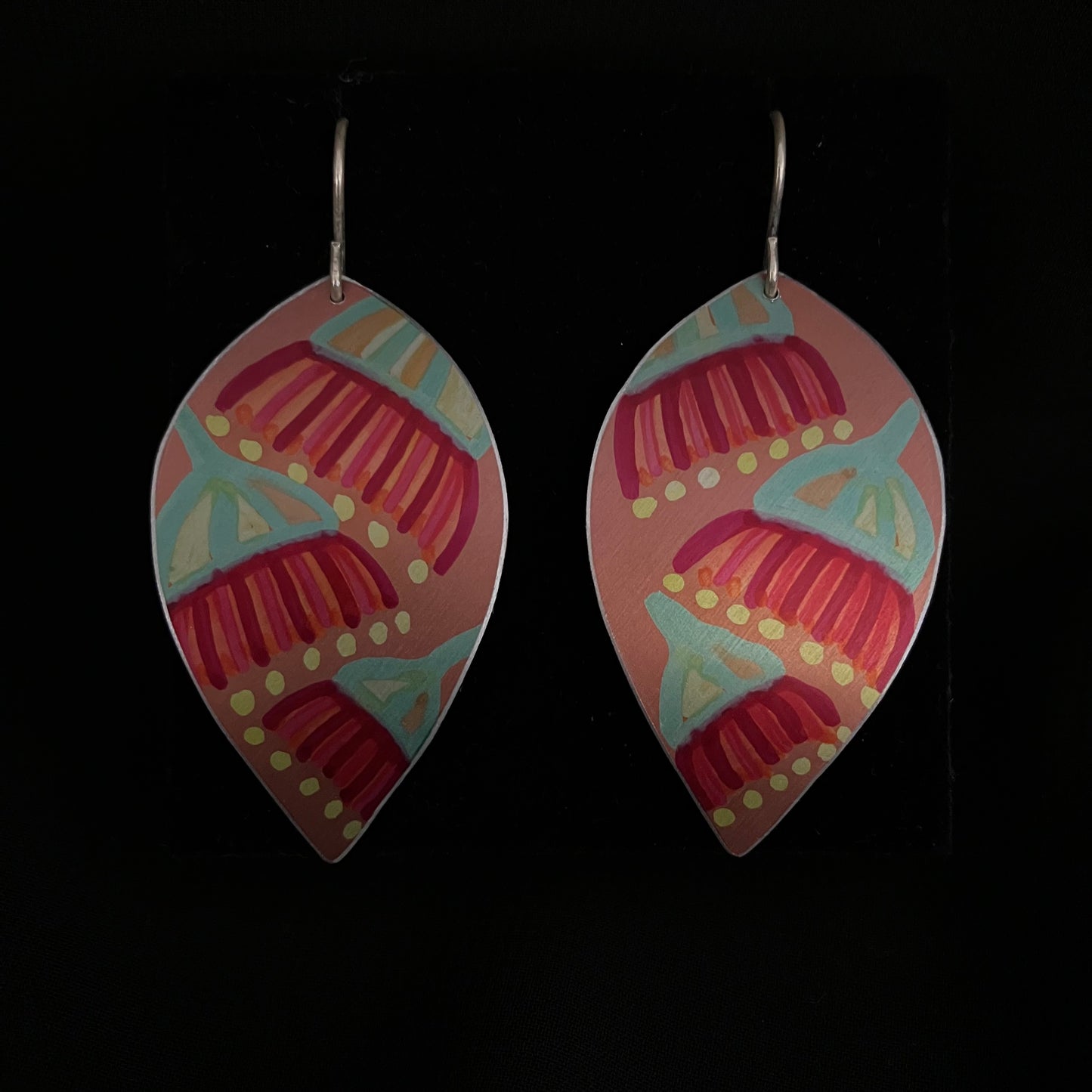 Dilkes-Hoffman Anodised Aluminium Earrings - Gum Blossom Extra Large