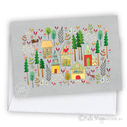 Little House Scene GREETING CARD