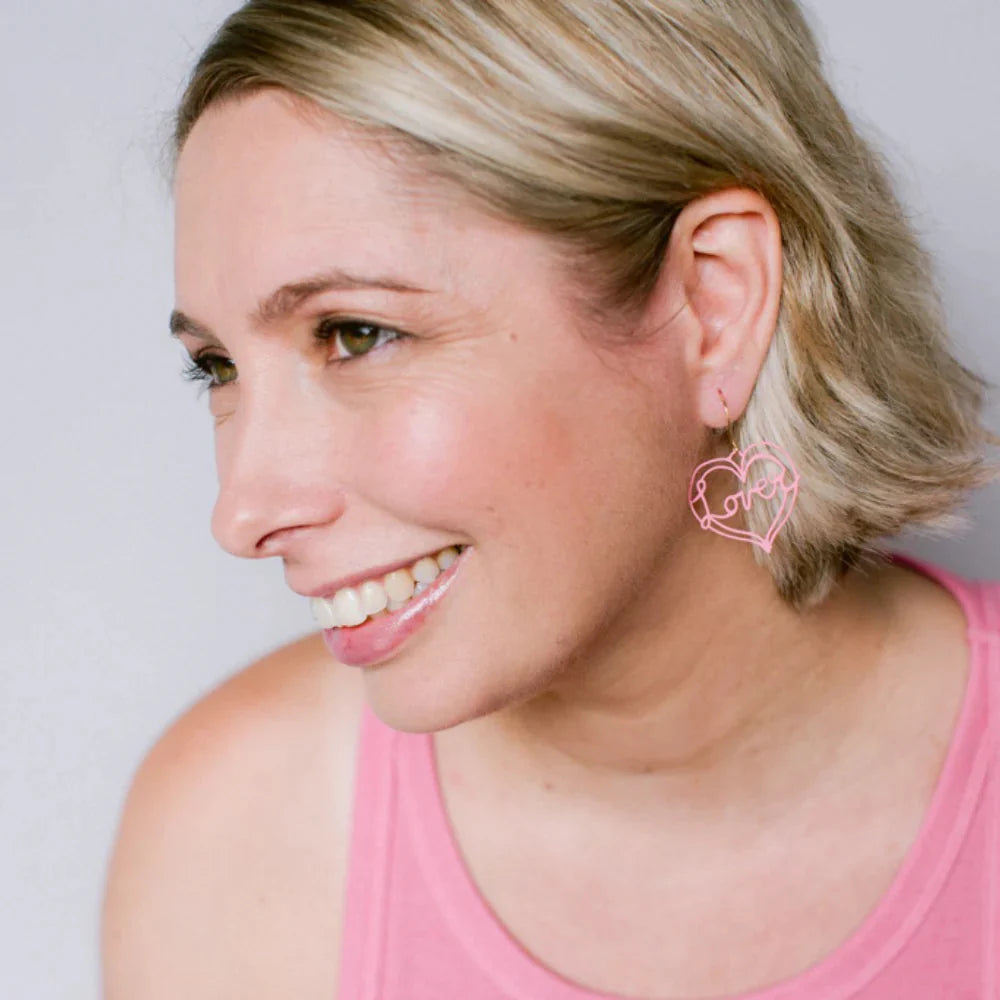 Denz earrings - Midi Lover Earrings - Pink