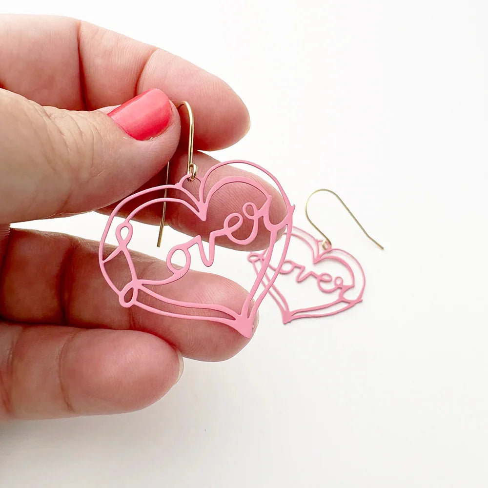 Denz earrings - Midi Lover Earrings - Pink