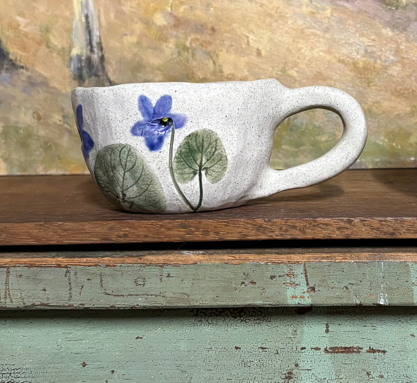 Handmade Ceramic Violet Cup