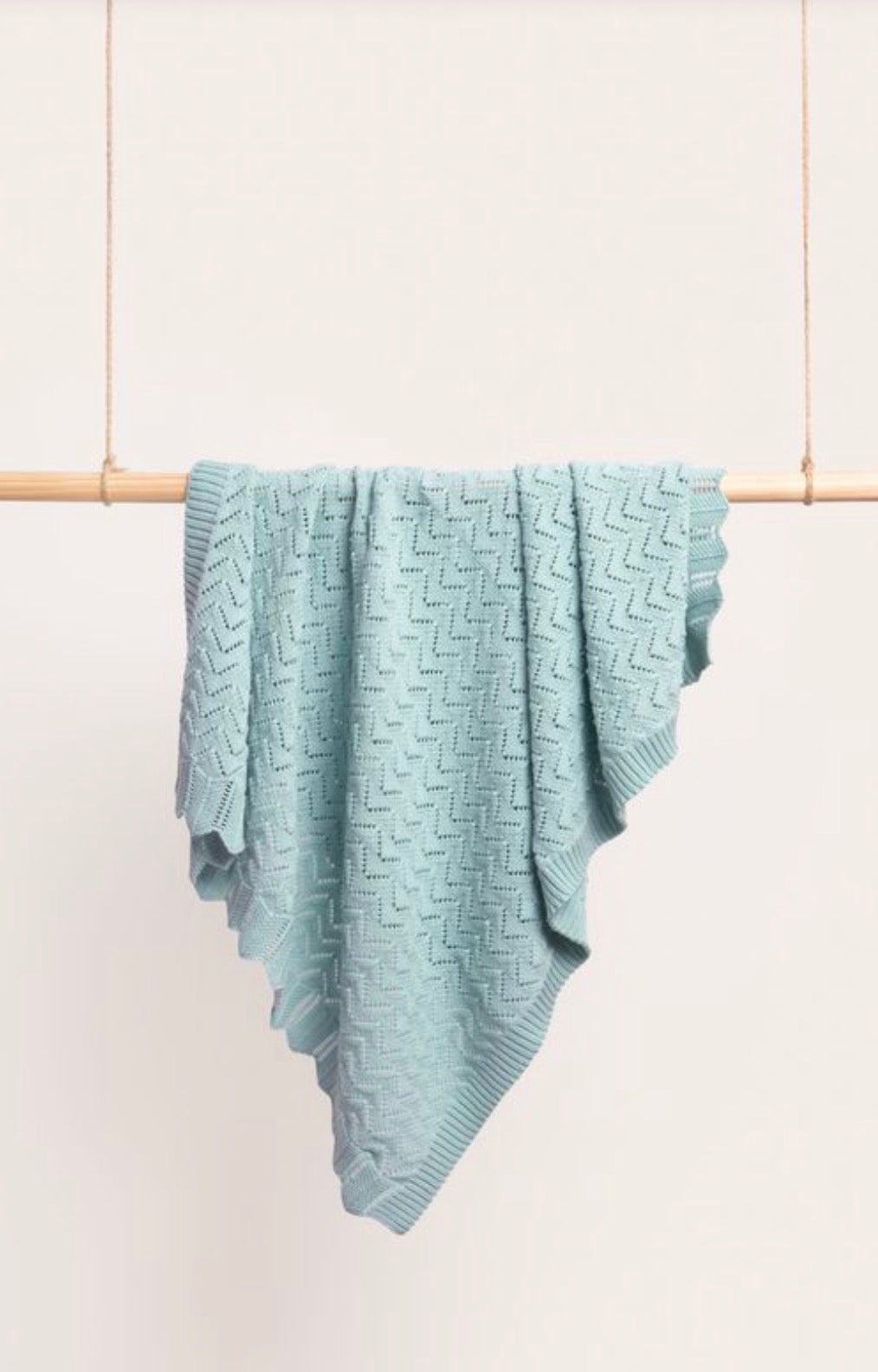 DLux Mica Chevron Pointelle Baby Blanket